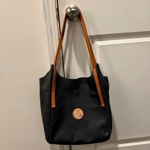 VALENTINA ITALY BLACK LEATHER HOBO BAG